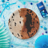 Assiettes En Carton Vachette à crème noire Brown (Fête)