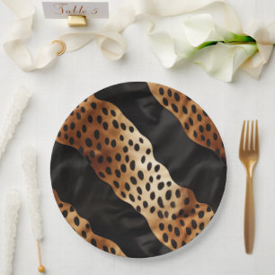 Assiettes En Carton Vachette blanche à crème Brown noire