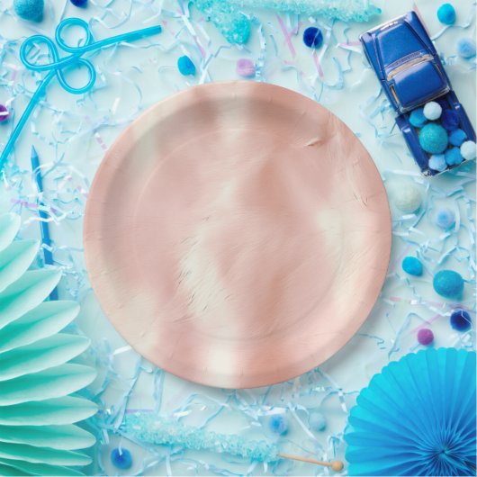 Assiettes En Carton Vachette blanche rose du sud-ouest (Fête)