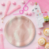 Assiettes En Carton Vachette blanche rose du sud-ouest (Fête)