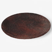 Assiettes En Carton Vachette en cuir Brown Faux Sud-Ouest (Angle)