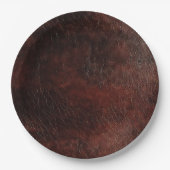 Assiettes En Carton Vachette en cuir Brown Faux Sud-Ouest (Devant)