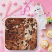 Assiettes En Carton Vachette noire Brown (Fête)