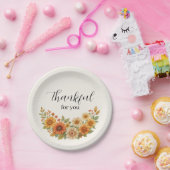 Assiettes En Carton Vague d'automne - Automne Floral Thanksgiving (Fête)