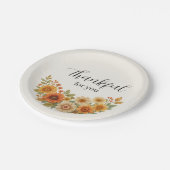Assiettes En Carton Vague d'automne - Automne Floral Thanksgiving (Angle)