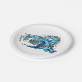 Assiettes En Carton Vague de natation (Angle)