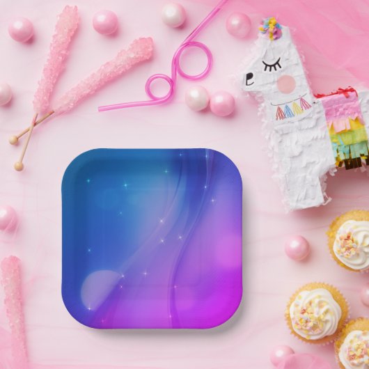 Assiettes En Carton Vague Imaginaire (Fête)