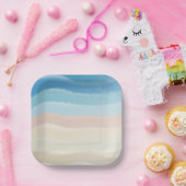 Assiettes En Carton Vagues salées côtières (Fête)