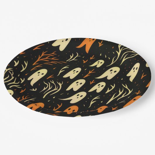 Assiettes En Carton Vaisselle éffrayante pour les parties et les événe (Angle)