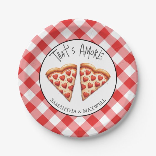 Assiettes En Carton Vaisselle italienne Pizza Party (Devant)