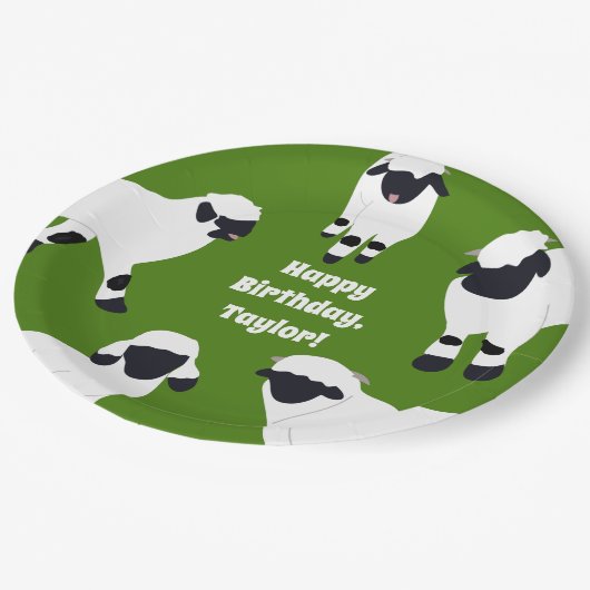 Assiettes En Carton Valais Blaccusé Ferme à moutons Fête à thème (Angle)