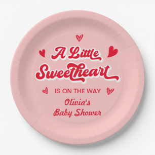 Assiettes En Carton Valentin Rose Rouge Un Petit Baby shower Amoureux