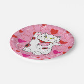 Assiettes En Carton Valentine Maneki Neko Chat Lucky (Angle)