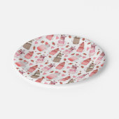 Assiettes En Carton Valentine Milkshakes Candy Hearts Amour Motif (Angle)