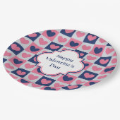 Assiettes En Carton Valentine Motif de coeur (Angle)