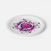 Assiettes En Carton Valentine Purple Heart (Angle)