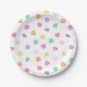 Assiettes En Carton Valentines Day Candy Hearts Motif (Devant)