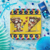 Assiettes En Carton Valentine's Day Pizza Party  (Fête)