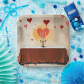 Assiettes En Carton Valentines Day plates (Fête)