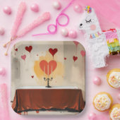 Assiettes En Carton Valentines Day plates (Fête)