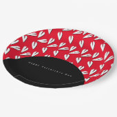 Assiettes En Carton Valentines Jour Arc et Coeurs Motif (Angle)