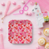Assiettes En Carton Valentines Jour Multi Coeurs Amour Motif (Fête)