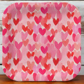 Assiettes En Carton Valentines Jour Multi Coeurs Amour Motif