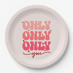 Assiettes En Carton Valentine's Only You