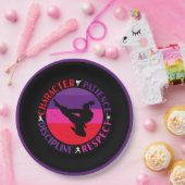 Assiettes En Carton Valeurs fondamentales des arts martiaux - Karate (Fête)