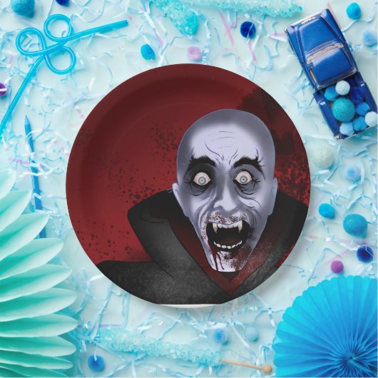 Assiettes En Carton Vampire (Fête)