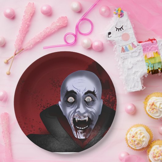 Assiettes En Carton Vampire (Fête)