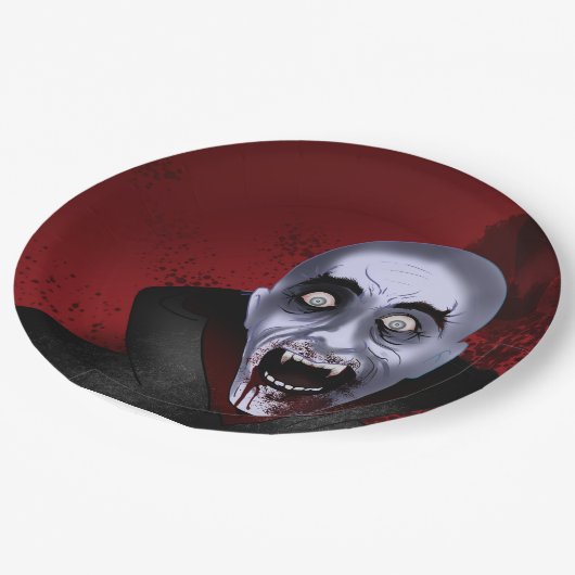 Assiettes En Carton Vampire (Angle)