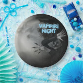 Assiettes En Carton Vampire De Nuit D'Halloween Dans Les Bois (Fête)