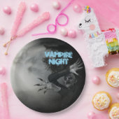 Assiettes En Carton Vampire De Nuit D'Halloween Dans Les Bois (Fête)