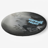 Assiettes En Carton Vampire De Nuit D'Halloween Dans Les Bois (Angle)