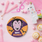 Assiettes En Carton Vampire Dracula Bats Enfants Joli Halloween (Fête)