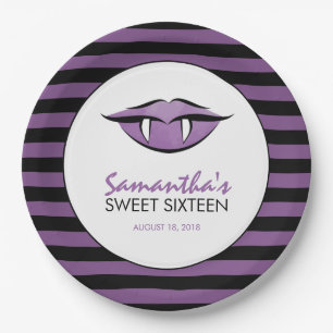 Assiettes En Carton Vampire Lips Goth Sweet sixteen Plaques papier