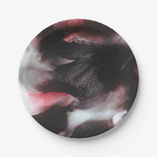 Assiettes En Carton Vampire Vengeance | Rouge sanguin, foncé (Devant)