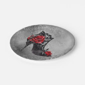 Assiettes En Carton Vampy Vogue Grunge | Stiletto Lace Bootie Roses (Angle)