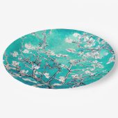 Assiettes En Carton Van Gogh Almond Blossoms Turquoise (Angle)