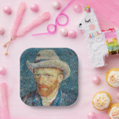 Assiettes En Carton Van Gogh - Autoportrait avec un Casquette gris (Fête)