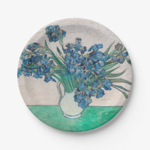 Assiettes En Carton Van Gogh Iris Vase Peinture Impressionnisme