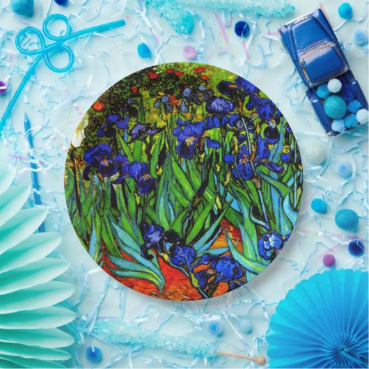 Assiettes En Carton Van Gogh - Irises, (Fête)