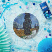 Assiettes En Carton Van Gogh Road Avec Cyprès Impressionnisme (Fête)