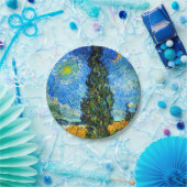 Assiettes En Carton Van Gogh Road avec Cypress et Star (Fête)