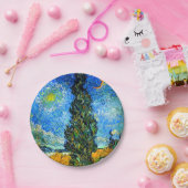 Assiettes En Carton Van Gogh Road avec Cypress et Star (Fête)