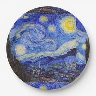 Assiettes En Carton Van Gogh , “Starry Night”