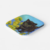 Assiettes En Carton Van Gogh Style Chat avec tournesol (Angulaire)