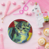 Assiettes En Carton Van Gogh Tabby Cat (Fête)
