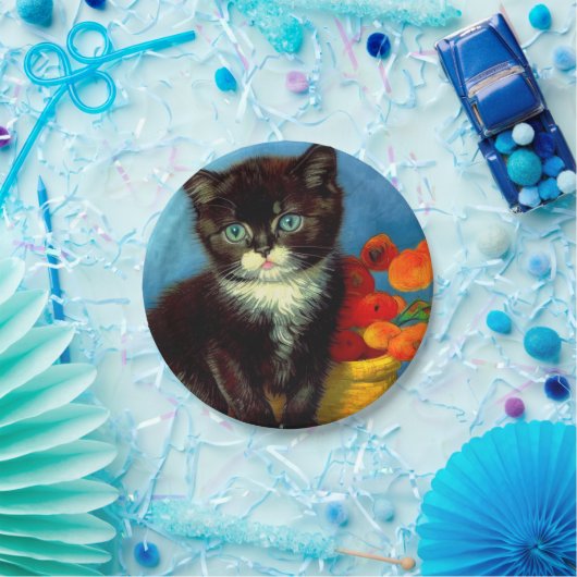 Assiettes En Carton Van Gogh Tuxedo Cat (Fête)